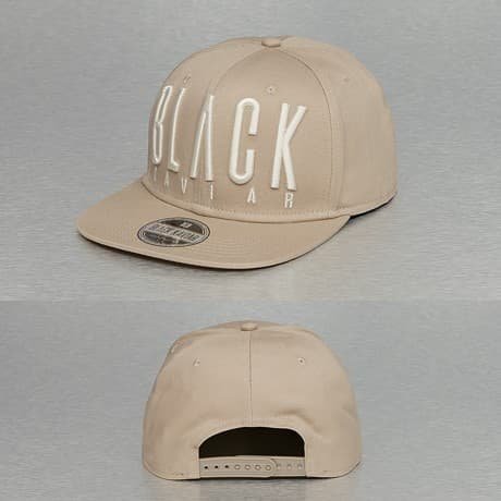 Black Kaviar Snapback Lippis Beige