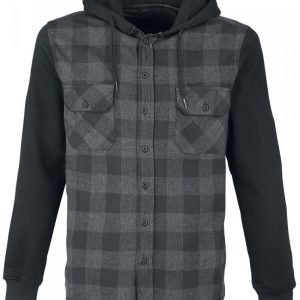 Black Premium By Emp Hooded Checked Shirt Kauluspaita