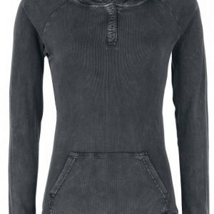 Black Premium By Emp Hooded Henley Naisten Pitkähihainen Paita