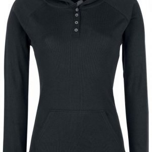 Black Premium By Emp Hooded Henley Naisten Pitkähihainen Paita