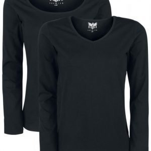 Black Premium By Emp Pack Of Two Basic Longsleeves Naisten Pitkähihainen Paita