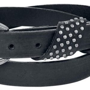 Black Premium By Emp Skew Strap Leather Belt Vyö