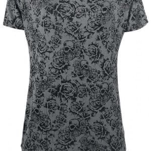 Black Premium By Emp Skull & Roses Naisten T-paita