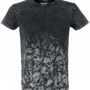 Black Premium By Emp Skulls Crinkle Roundneck T-paita