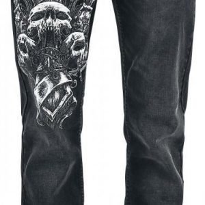 Black Premium By Emp Triple Skulls Johnny Boot Cut Farkut