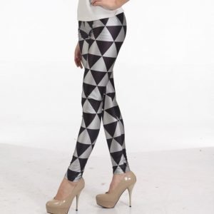 Black Silver Triangel Leggings Tights