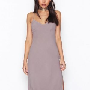 Blk Dnm Dress 13 Loose Fit Mekko Taupe