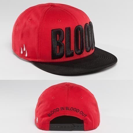 Blood In Blood Out Snapback Lippis Punainen