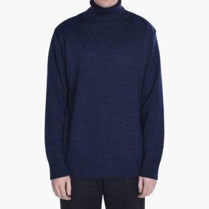 Blue Blue Japan Shoulder Patched Turtle Neck