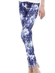 Blue Lightning Leggings Tights