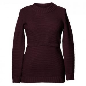 Boob Rib Knitted Jumper Äitiysvaate Punainen