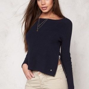 Boomerang Risbo Cropped Rib Sweater 808 Night Sky