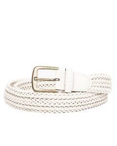 Braided Canvas Belt Beige