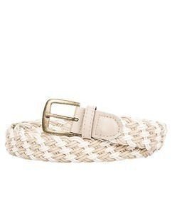 Braided Canvas Belt Double Beige