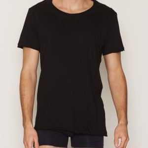 Bread & Boxers Crew Neck Relaxed T-shirt Loungewear Musta