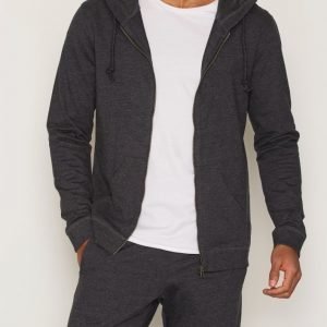 Bread & Boxers Hoodie Loungewear Dark Grey Melange