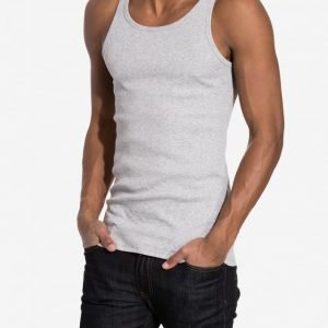 Bread & Boxers Ribbed Tank Top Loungewear Grey Melange