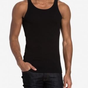 Bread & Boxers Ribbed Tank Top Loungewear Musta