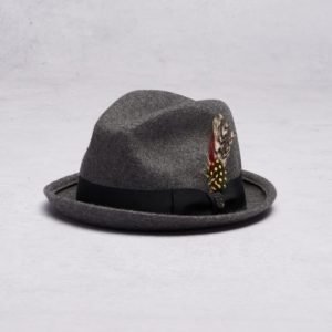 Brixton Gain Fedora Heather Grey