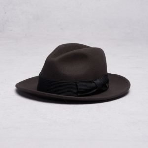 Brixton Nelson Fedora Charcoal/Black