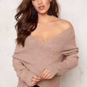 Bubbleroom Brixia knitted sweater Beige melange