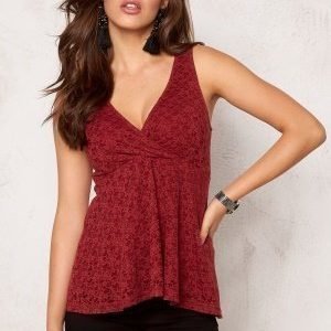 Bubbleroom Roma peplum top Red