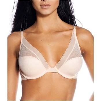 Calvin Klein Infinite Lace Plunge Bra Apricot