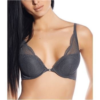 Calvin Klein Infinite Lace Plunge Push Up Stone