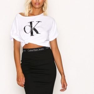 Calvin Klein Jeans Kiri Hwk Punto Skirt Midihame Black