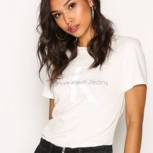 Calvin Klein Jeans Shrunken Tee T-Paita Egret