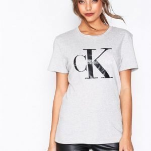 Calvin Klein Jeans Shrunken Tee T-Paita Light Grey