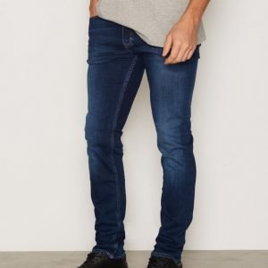 Calvin Klein Jeans Slim Straight Jeans Farkut Dark Blue