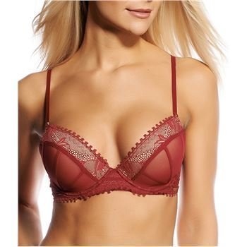 Calvin Klein Lace Customized Lift Bra Prov Red