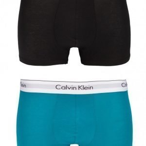 Calvin Klein Underwear Modern Cotton 2-Pack Trunk Bokserit Black/Green