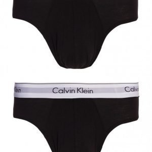 Calvin Klein Underwear Modern Cotton Strech 2-Pack Brief Alushousut Black