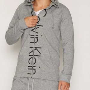 Calvin Klein Underwear Soft Lounge Logo Hooded Jacket Loungewear Grey