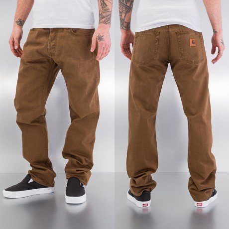 Carhartt WIP Straight Fit Farkut Ruskea