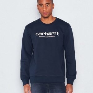 Carhartt Wip Script Sweatshirt Navy/White