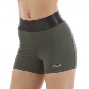 Casall Shiny Waist Short Tights Treenitrikoot Ruskea