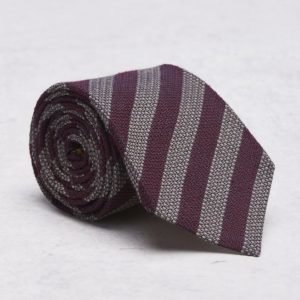 Castor Pollux Croatus Tie Red/Beige Striped