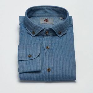 Castor Pollux Filipos Shirt Indigo Herringbone