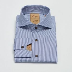 Castor Pollux Narcissus Shirt Navy/White Stripe