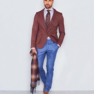 Castor Pollux Odius Blazer Red Herringbone