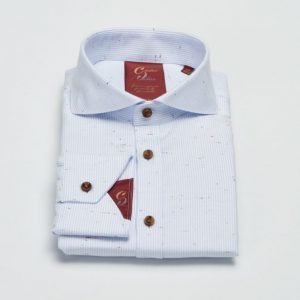 Castor Pollux Paros Shirt Blue Twill Striped