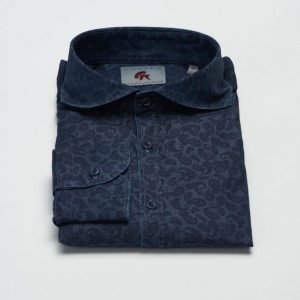 Castor Pollux Piros Shirt Indigo Print