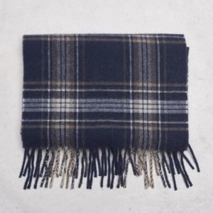 Castor Pollux Plaidus Scarf Navy Check