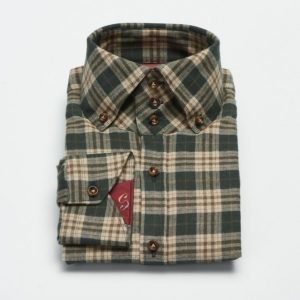 Castor Pollux Rex Shirt Green Check Flannel