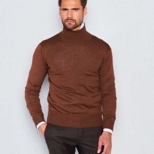 Castor Pollux Tartufo Roll Neck Merino Cognac