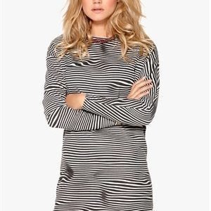 Cheap Monday Assy Stripe Dress Liquid Dirty White