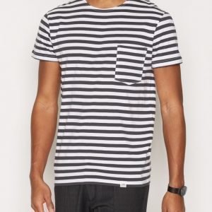 Cheap Monday Standard Prep Tee Narrow Stripe T-paita Shadow